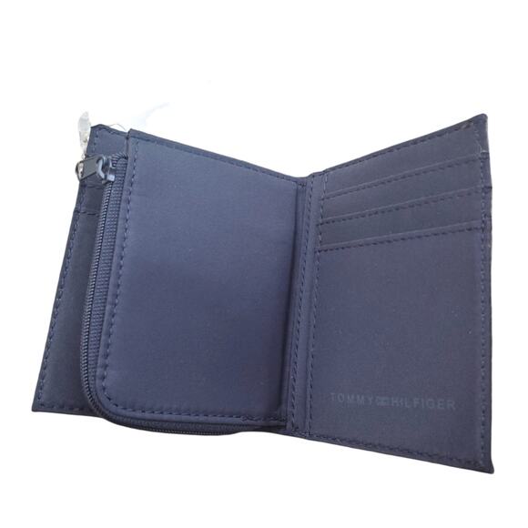 Tommy Hilfiger Faster Times French Wallet Logo Graphic NWT Tan - Picture 7 of 14